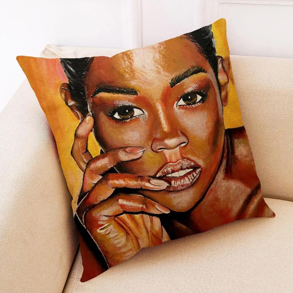 

Винтаж-Главная Женская наволочка Чехол для подушки Африканские наволочки для подушек 12x12Inch