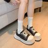 Ugly cute big head shoes women's spring thick baseplate shoes versatile casual thick sole heightening shoes