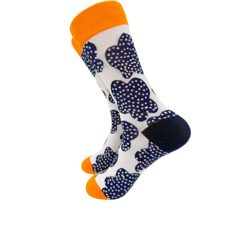 Dámske trendy bavlnené ponožky Fruit Art so strednou rúrou – štýlové, priedušné a teplé na všetky ročné obdobia