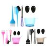 1 Set Hair Dye Tool Color Brush Plastic Bowl Comb Dye Mixer Ear Caps 5-piece Set Hairdressing Tool Professional Hair Tint Dying Applicator Kit