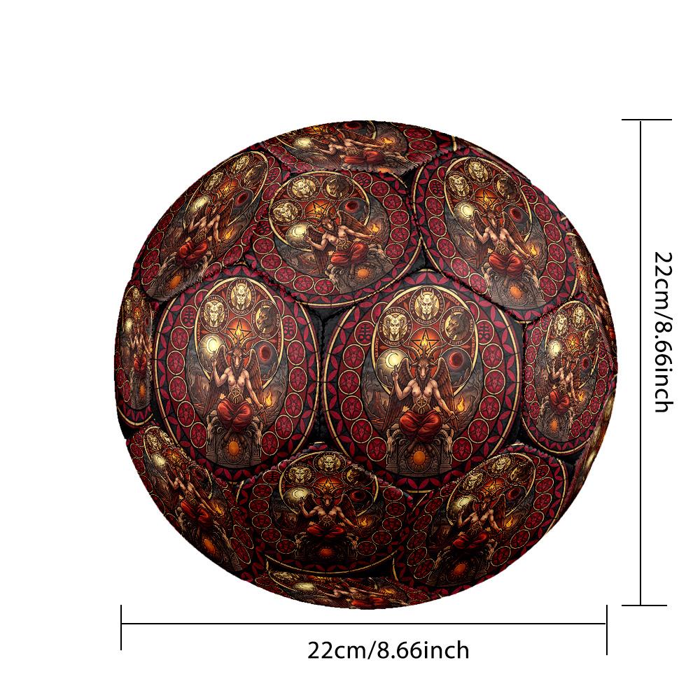 Satanic Glass Round Football Size 5 Adult Ball Suitable for Training Matches and Outdoor Team.