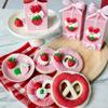 3 Pcs Strawberry Mold 3D Baking DIY Silicone Fruit Fondant Chocolate Mold for Cupcake Shortcake Cake Topper Decoration Candy Jelly Clay