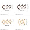 Expandable Wooden Coat Rack Wall Mount Hanger with Pegs for Hats and Mugs Space Saving Baseball Caps Organizer