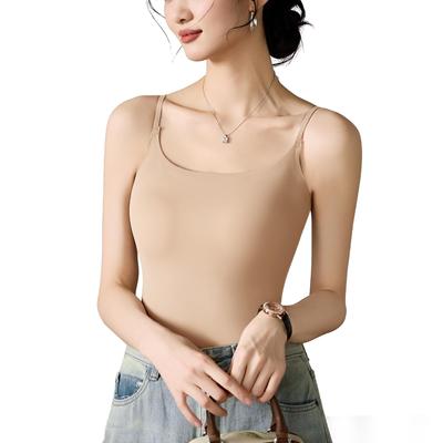 Berührung mit Schöner Silhouette Kabelloser BH Unterwäsche Dünnes Bequemes Tanktop [MACITEET] [Kühlende Cups] Camisole, Damen, Top, Sommer,