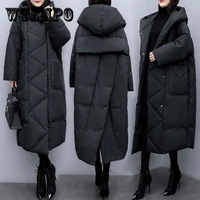 New Winter Thick Warm Mid-length Cotton-padded Jacket Coat Women's Winter Korean Sports Style Cotton-padded Jackets Parker