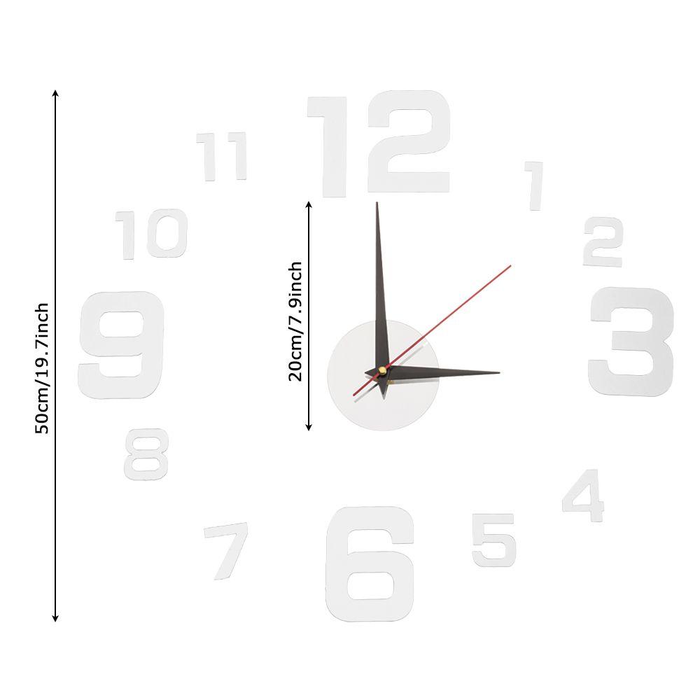DIY Luminous Stickers Wall Decor Wall Clock Digital Clock 3D