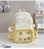 Schoolbag Japanese ins cute cat backpack pain bag transparent large-capacity schoolbag versatile casual shoulder bag