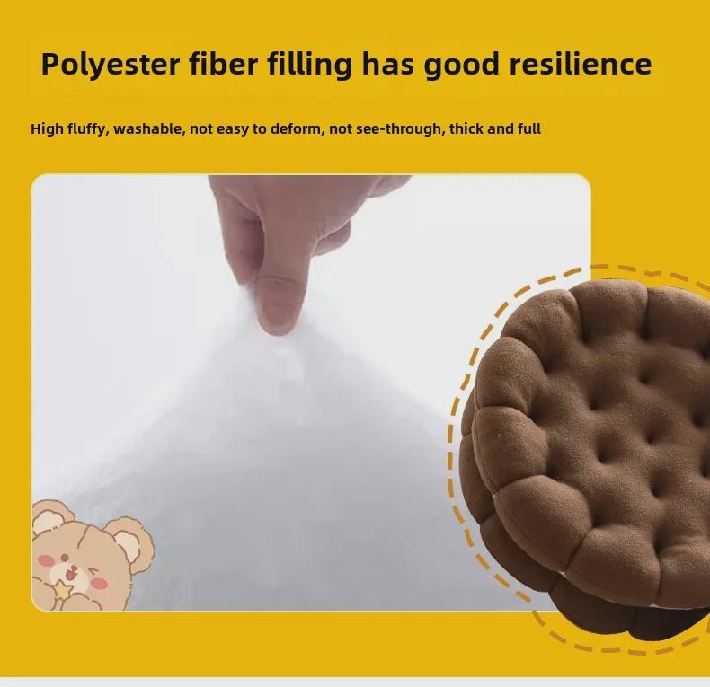 Creative Biscuit Plush Pillow: Cute, Thick Nap Cushion for Sofa and Home