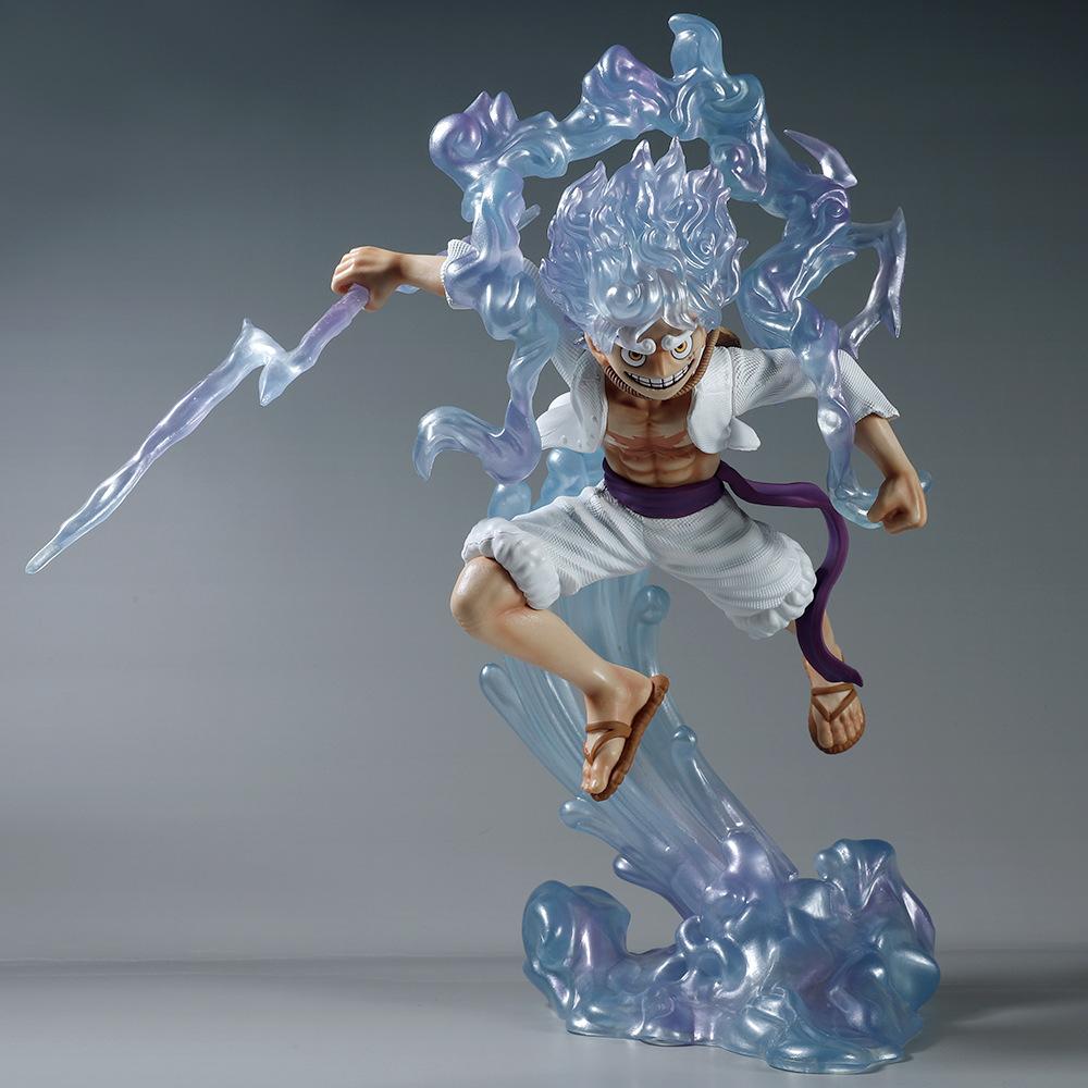 

One Piece Jumping Fifth Gear Бог Солнца Ника Луффи GK Ручная работа Фруктовое пробуждение Модель Орнамент