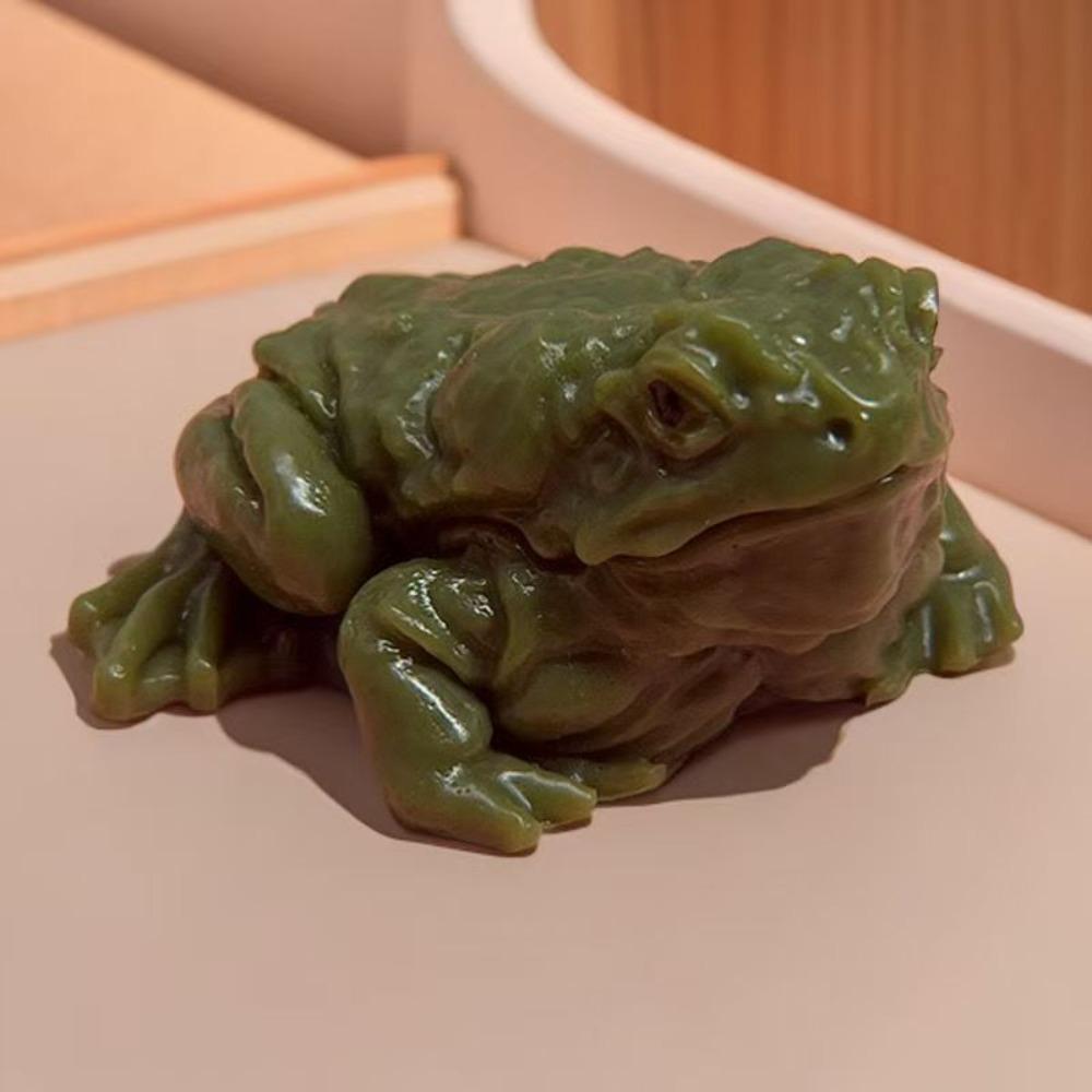 Funny Toad Frog Squeeze Stress-relief Soft Decompression Toy Sticky Frog SimulationToy Tricky зелёный