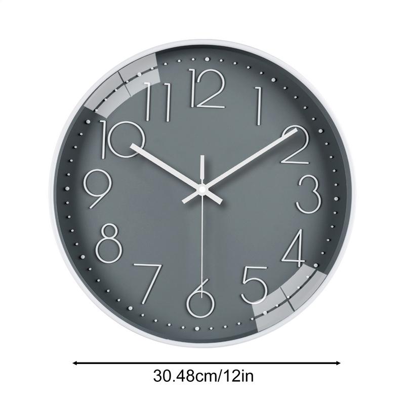 Battery Operated Wall Clock Battery Operated Round Clock 12 Inch Minimalist Home Decoration Multifunctional Time Tool For Work