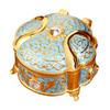 Decorative Enameled Metal Keepsakes Container For Home Office Organization Artistic Display Case Desk Organiser