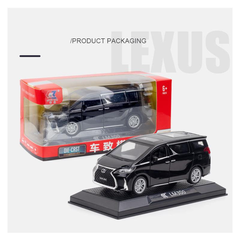 1/32 Scale LM300H Diecast Car Model Toy, Pull Back Toy Vehicle with Sound and Light for Kids Toddler Boys Girls Gift Collection