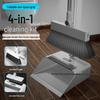 Grau [4-in-1 Besen, Kehrschaufel, Bodenbürste, Abzieher]
