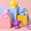 Elephant Shaped Silicone Lip Brush Keychain Pendant Fashion Makeup Brush Cute Lip Mud Halo Dye Brush Concealer Brush