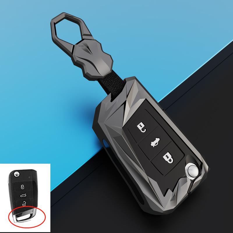 Zinc Car Key Case Car Key Full Cover Protection Bag For Vw Volkswagen Polo Tiguan Passat Golf Jetta Lavida Skoda Octavia