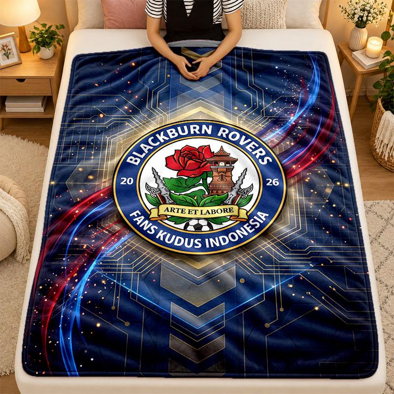 Flannel BlanketBlackburn Rovers Football Warm Soft Throw Blanket for Indoor Sofa Bed Living Room Use