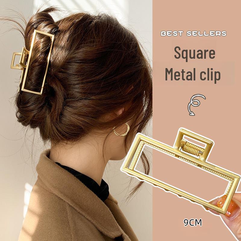 High-End Metal Shark Hair Clip - Elegant Hairpin Bow Accessory