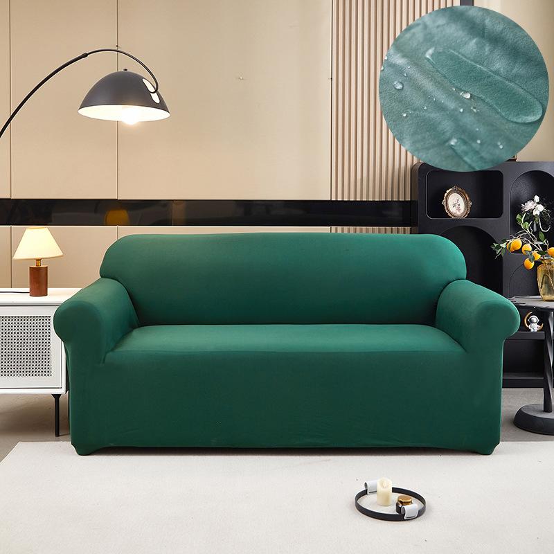 Simple Solid Color Waterproof Sofa Cover Elastic Dustproof Cover Cloth Anti Cat Scratch Urine Proof Sofa Towel Sofa Protective Cover