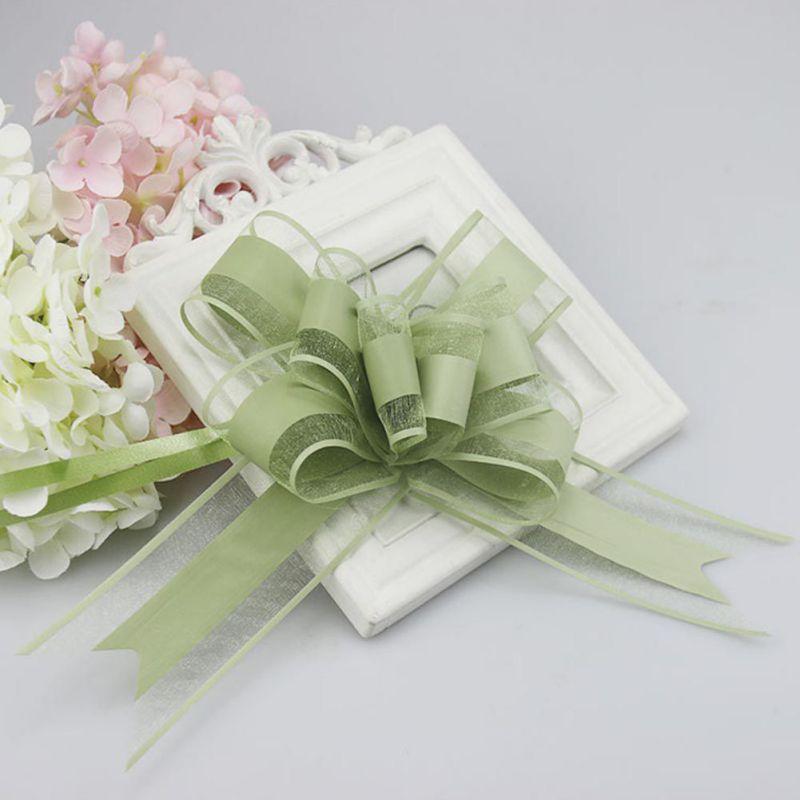 10Pcs Flower Car Gifts Wedding Pull Bow Ribbons Wrap Packing Valentines Day Birthday Events Party Supplies Valentine