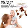 Baby Crib Mobile Sleeping Bear Cloud Stars Nursery Decor Handmade Felt Hanging Bed Bell for Boys Girls