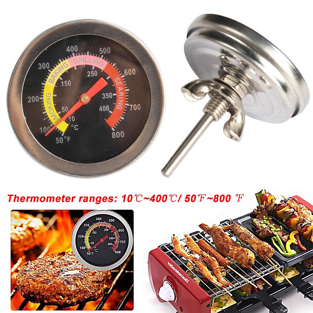 Stainless Steel Bbq Thermometer Pit Wood Smoker Thermometer Oven Grill Pit Thermometer Instant Read Thermometer Tools