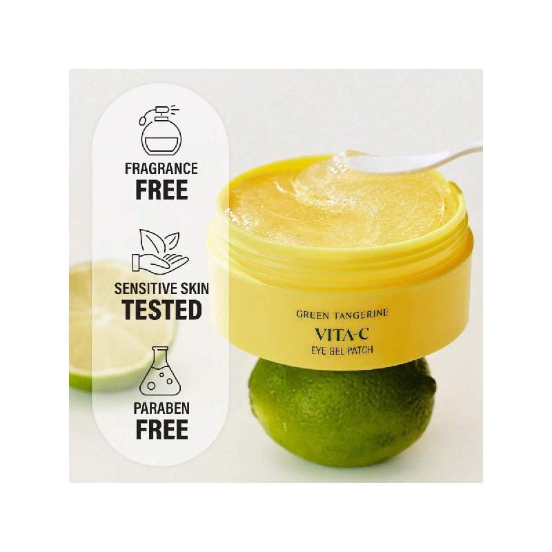 Goodal Grüne Mandarine Vitamin C Feuchtigkeitsspendende Augenmaske 72g (60 Blatt) | 5-Minuten, Feuchtigkeitsspendendes Gel-Patch (2024 Erweiterte Version)