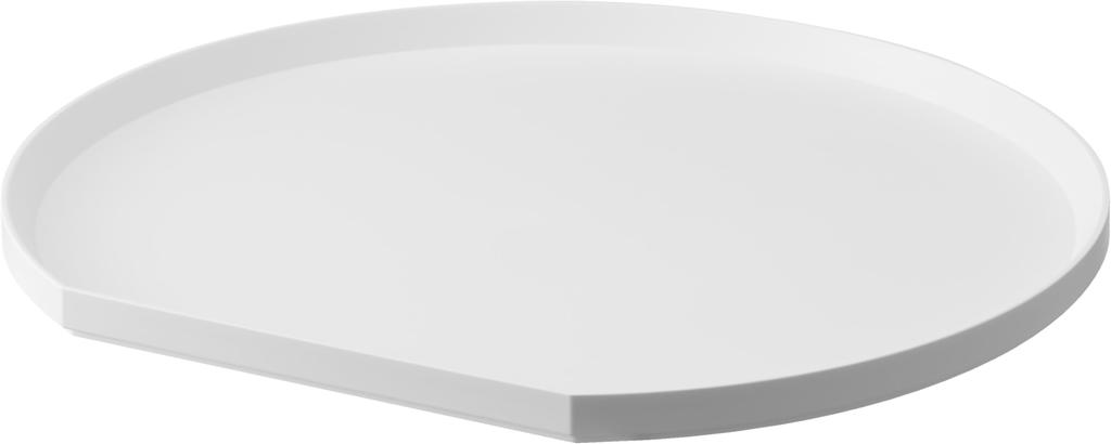 Yamazaki Shaped Tower Dishwasher Item Number 10585 (Yamazaki Industries) Half-Moon Tray, White, W37×D34.5×H2cm, Series, Stackable, Safe,