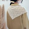 Feminine Cotton Lace Scarf Elegant Floral Embroidery Shawl Stylish Fashion Accessory for Spring Summer Fall Outfits