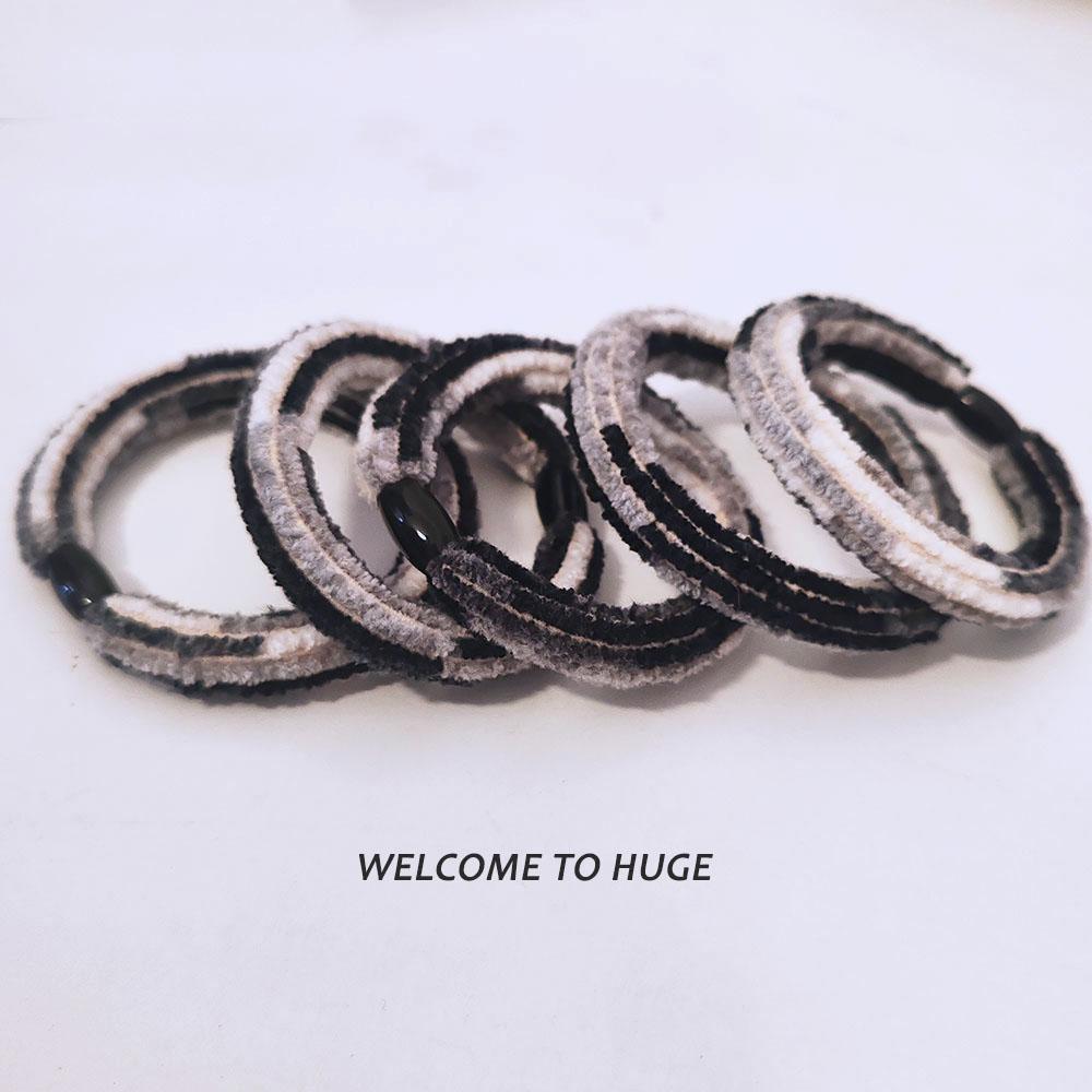 5PC Good Soft Plush Velvet Good High Elasticity Hair Ties Rope for Women Girls Ponytail Holder Korean Hair Accessories