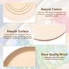 2Pcs Canvas Frame 15/20/25/30/35cm Wood Panel Board Unfinished Wooden Canvas Boards Round Blank Deep Cradle Board for Painting