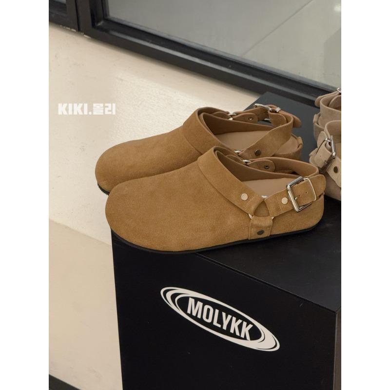 

Retro punk style early spring new design feeling sweet and cool two wear half drag outside wearing soft bottom slippers women 39