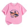 Kids Boys Girls 100% Cotton Crew Neck Short Sleeve T-Shirt, Retro Skateboard Skate And Destroy Shred The Road Print Casual Tee For Children Daily Wear