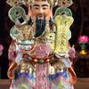 1PC Chinese Ceramic God of Wealth Ornament home decoration Wealth-attracting ornament Office Wealth Recruiting Statue 24-29CM
