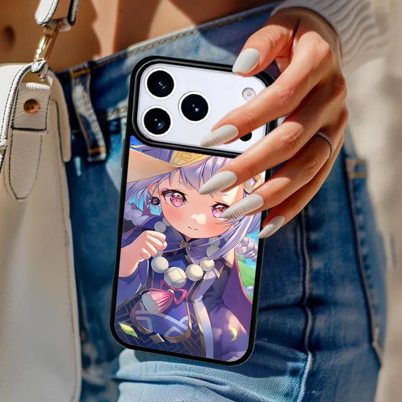 Genshin Impact Qiqi Manga Art Phone Case For iPhone 17 Air 14 15 13 12 Max Cover For Apple 14 15 16 16e 11 Pro Max Plus Coque