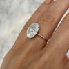 Luxury 2024 New European and American Simple Ins Style Inlaid Zircon Ring, Handmade Super Shiny Diamond Ring
