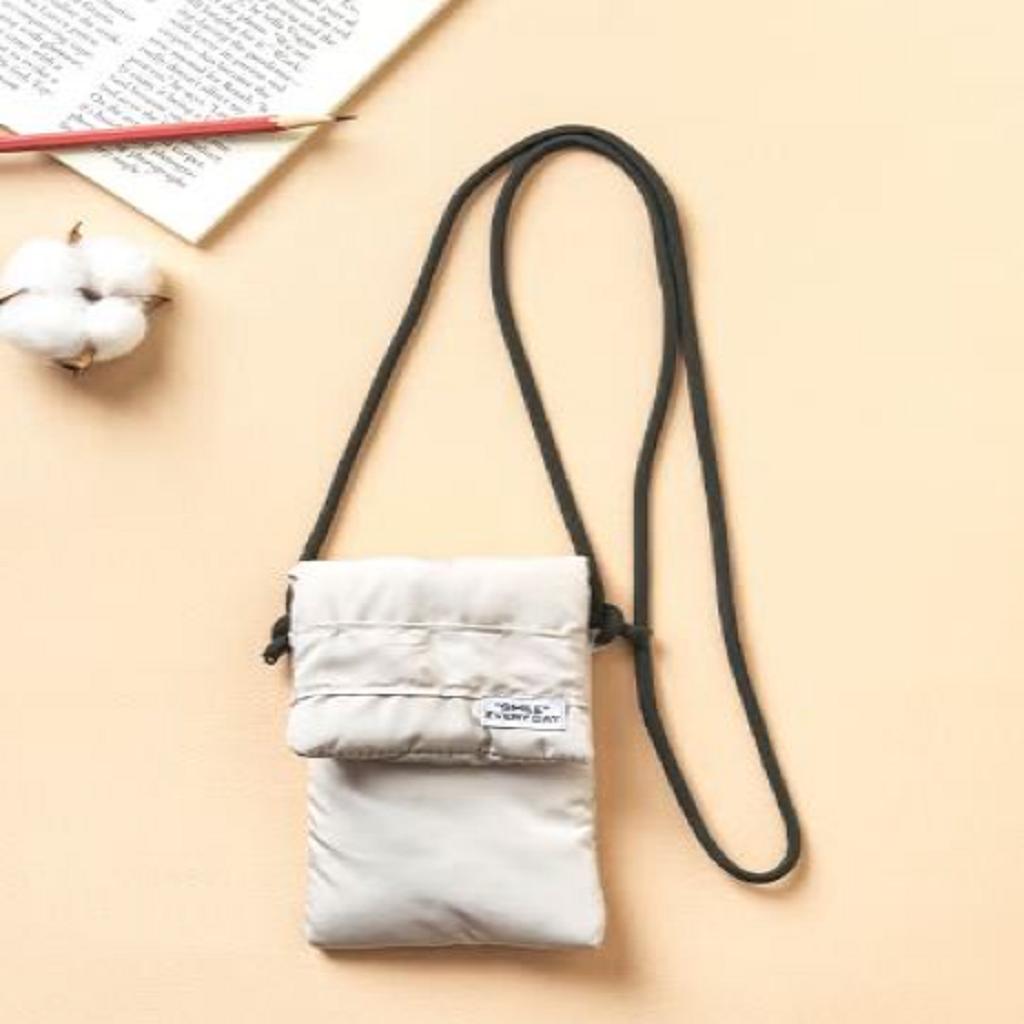 Mini Borsa a Tracolla Imbottita - Grigio