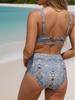 Europäisch-Amerikanischer Blumenprint Push-Up Bikini Badeanzug - Sexy Schlankmachendes Zweiteiler für Damen