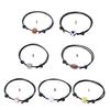 Football Cord Braided Rope Bracelet with Charm for Girl Women Men Teens