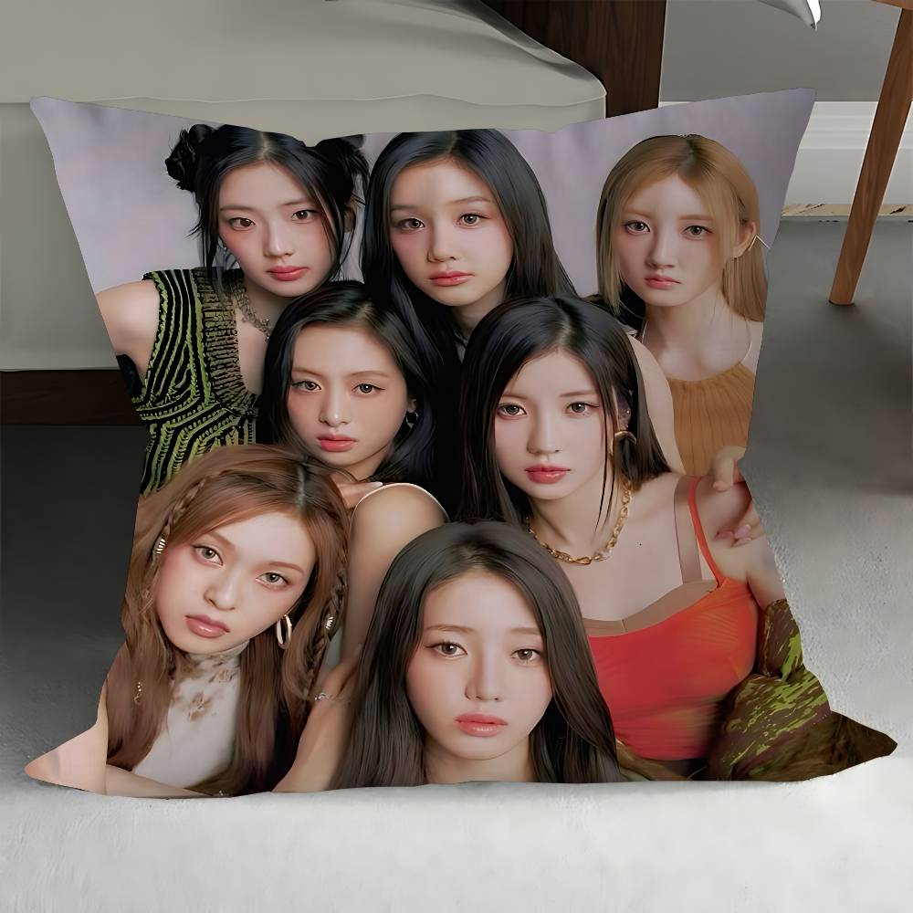 Kpop B-Babymonster Pillow Case Throw Pillow Chair Seat Cushion Nap Pillows Chair Cushion Seat Soft Pad Pillow Sofa Cushion