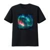 Womens Alaska Northern Lights In the Forest T Shirt Vintage Washed Slightly Fashion Top For Everyday Wear Versatile Homme