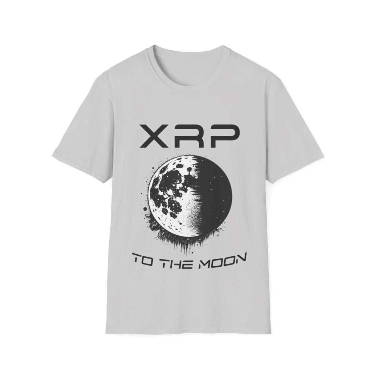 XRP To The Moon Crewneck Cotton T-Shirt, XRP Army, Ripple Labs, Cypto Token Tee M