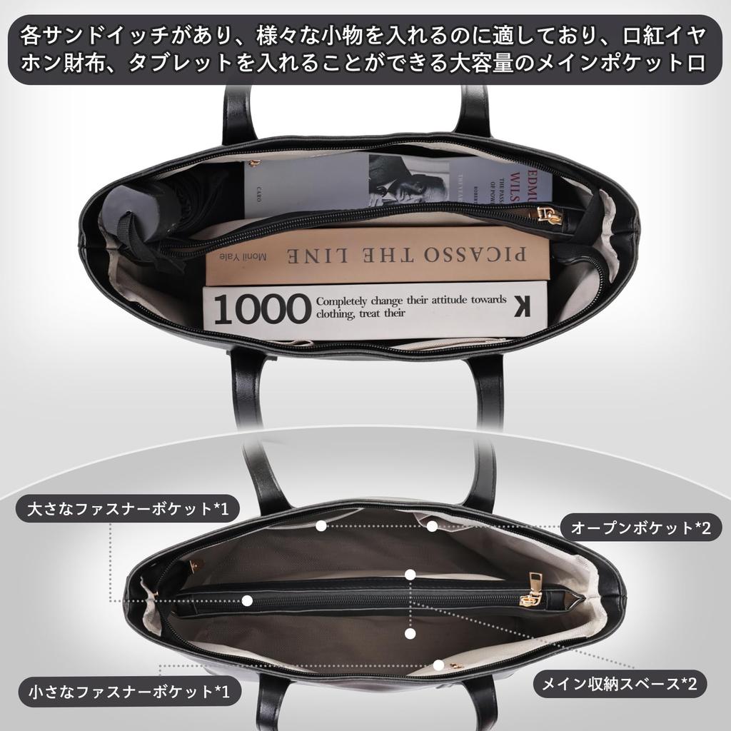 Weryer Business Tote Large Fits A4 Shoulder for Job and Entrance Ceremonies Women's Bag, Multifunctional, Lightweight, Capacity, iPad, PC, Size, 2-Way