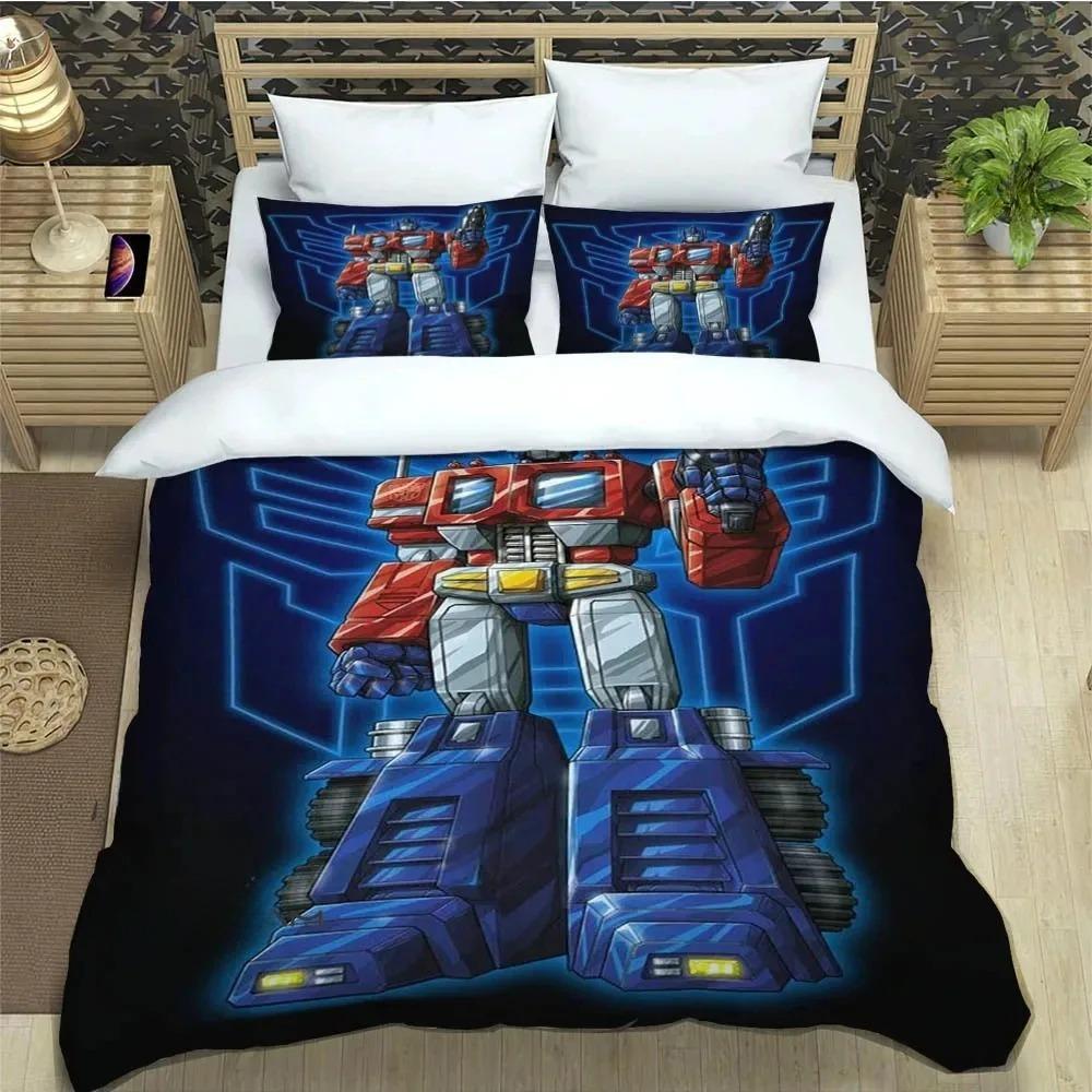 Bumblebee Car Duvet Cover Transformers Pillowcase Bedding Set Adult Boy Girl Bedroom Decoration Children Single Double Size