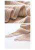 Women's 100% Pure Cashmere Solid Color Knit Scarf - New Fashion Warm Neck Protection