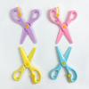 1/4pcs Macaron Color Plastic Scissors for DIY Paper Work Plastic Blunt Tips Craft Supplies School Art Paper Cutting