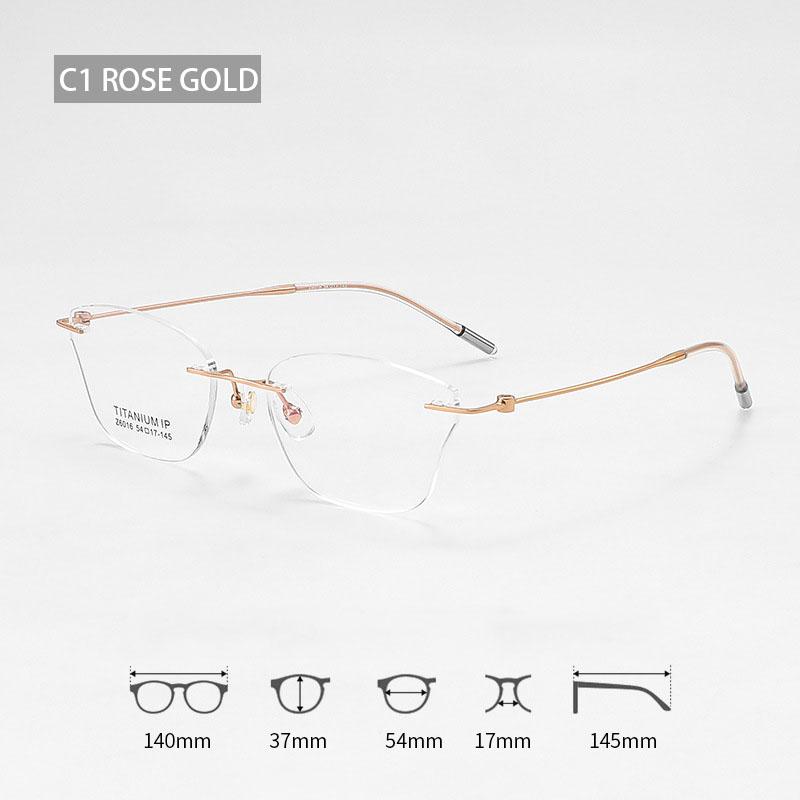 

Titanium Glasses Women Luxury Brand Optical Lenses Frames Woman Cat Eye Rimless Glasses Titanium Frames Women s Eyeglass Frame розового золота