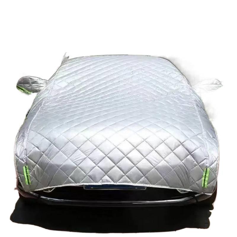 Car Half Cover: Sunshade, Snow & Frost Protection, Anti-freeze, Rainproof, Heat Insulation with Fleece Cotton