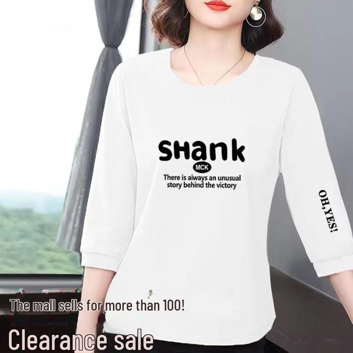 Women's Summer 2023 Printed Loose-Fit Round Neck Short-Sleeve T-Shirt