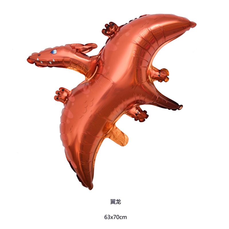 5pcs Dinosaur Aluminum Film Balloon, Triceratops Tyrannosaurus Rex Dinosaur Theme Party Decorative Balloon